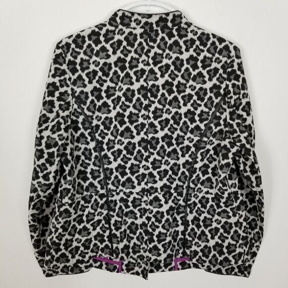 Charter Club Blazer Women Jacket Size 1X Animal Print Cheetah Buttons Career - Picture 2 of 4